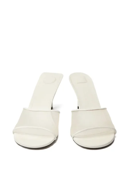 Papuci tip mules Jacquemus plasă alb