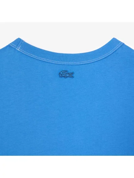 Lacoste Sukienka-Koszula Z Nadrukiem Z Bawełny Organicznej niebieska