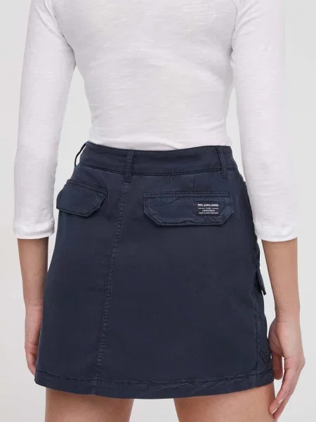 Sukně Pepe Jeans tmavomodrá mini