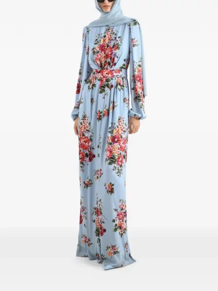 Костюм макси макси рокля Dolce & Gabbana синьо
