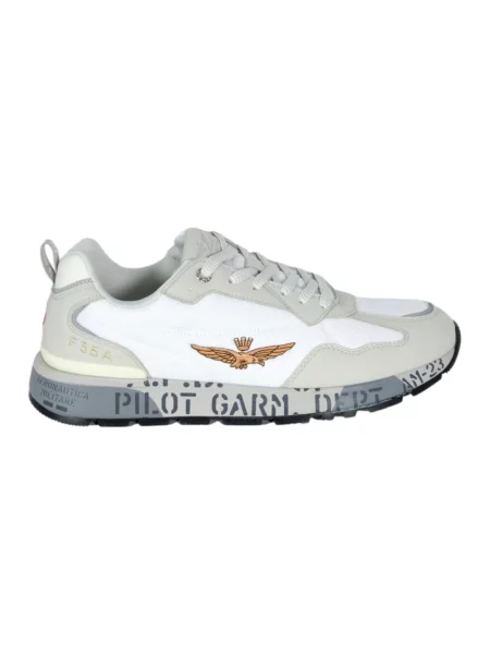 Sneakersy Aeronautica Militare skórzane białe