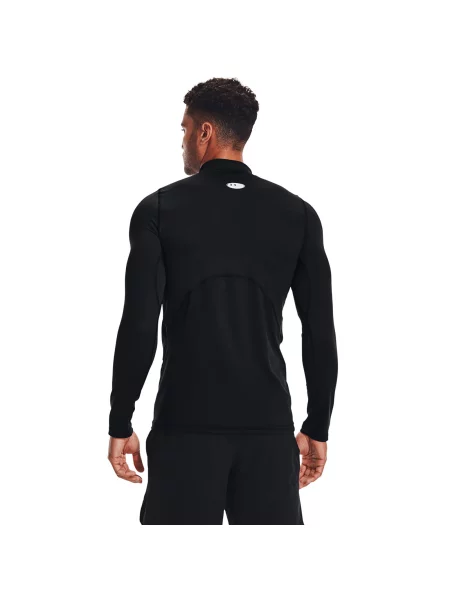 Pánske tréningové tričko s dlhým rukávom Under Armour Comp Mock UA Armour black/white čierna