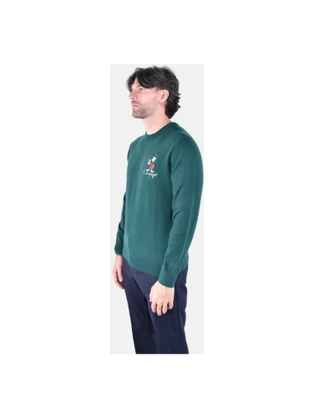 Sweter Mc2 Saint Barth wełniany zielony