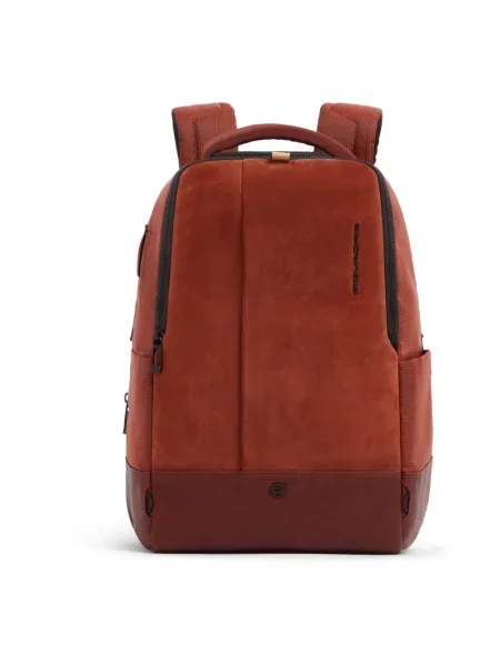 Torba na laptopa Piquadro skórzana brązowa