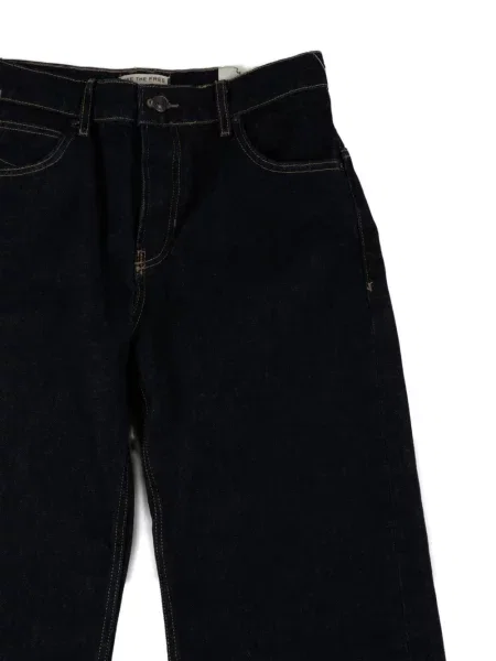 Blugi boyfriend Free People albastru