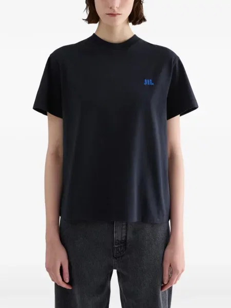 Tricou Jil Sander cu decolteu rotund albastru