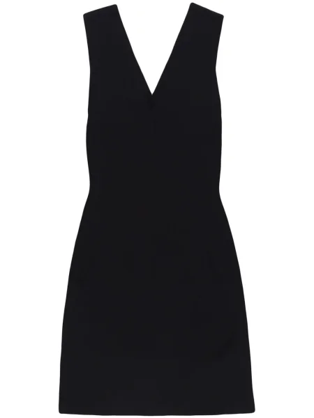 Rochie mini Rick Owens cu decolteu în V de costum negru