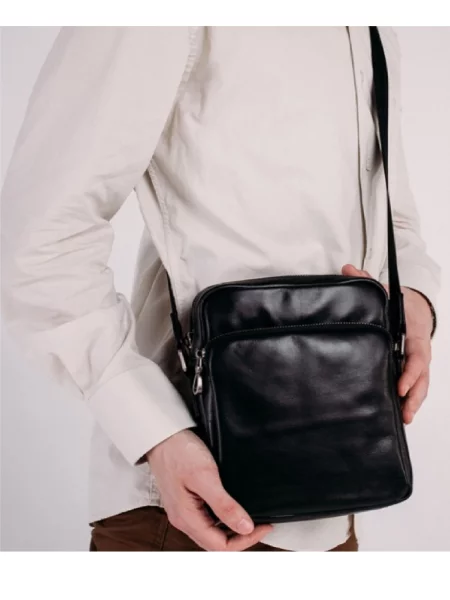 RoyalBag Мессенджер Шкіра чорний