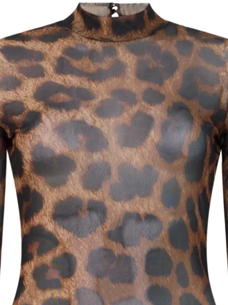 Rochie Philipp Plein cu imagine cu model leopard maro