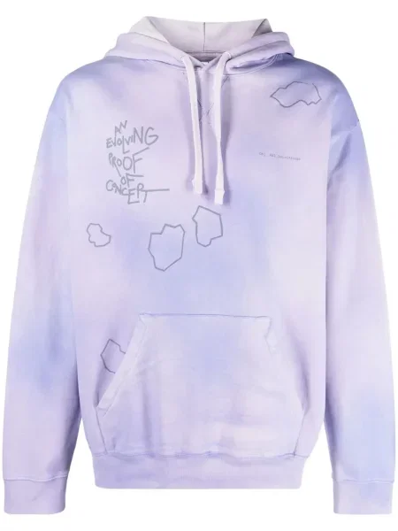 Bluza z kapturem Objects Iv Life z nadrukiem fioletowa