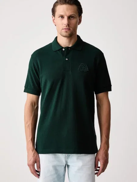 Tricou polo Lacoste verde