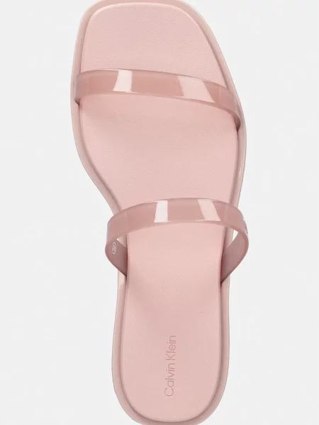 Calvin Klein női papucs JELLY SNDL DOUB BAR SHINY ST TPU rózsaszín