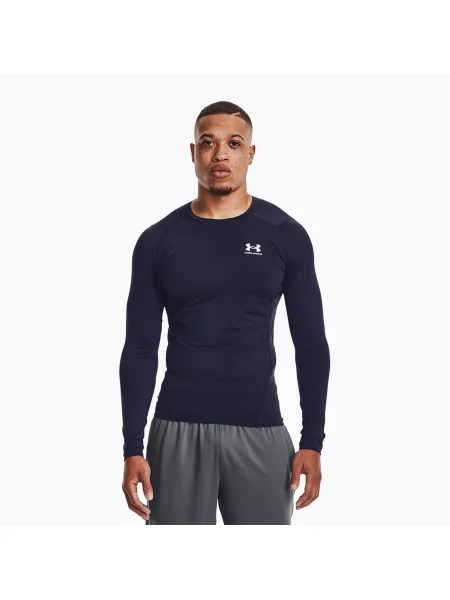 Pánske tričko Under Armour HG Armour Comp training longsleeve navy blue modrá