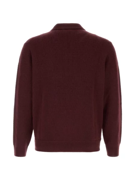 Tricou polo Canali tricotate roșu