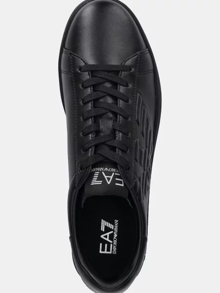 Кожаные кроссовки Ea7 Emporio Armani черные
