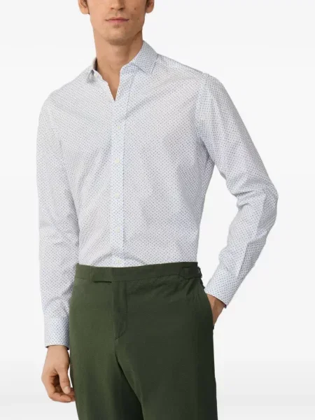 Cămașă Hackett London cu model floral cu imagine alb