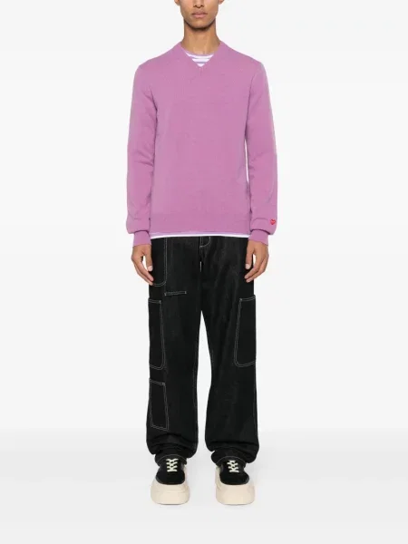 Vilnonis megztinis Comme Des Garçons Play violetinė