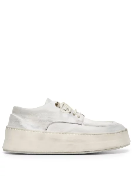 Кожени обувки в стил дерби Marsell бяло