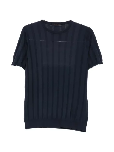 Scurt tricou Jeordie's tricotate albastru