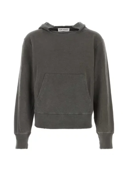 Hanorac cu glugă Our Legacy zdrențuiți gri