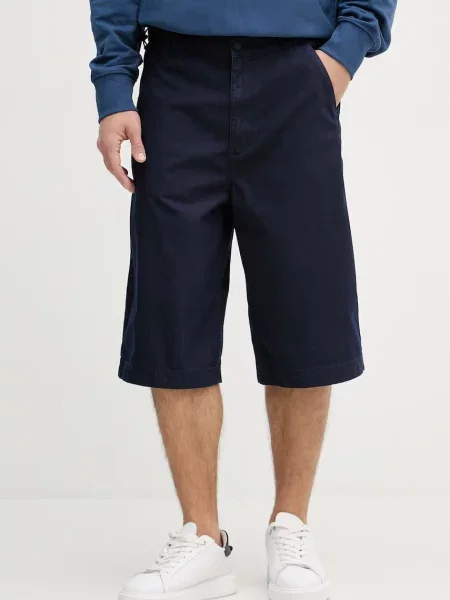 Calvin Klein Jeans szorty z bawełną granatowe