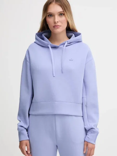 Lacoste bluza z kapturem gładka niebieski