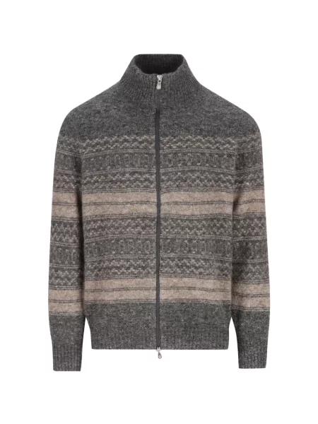 Pulover Brunello Cucinelli gri