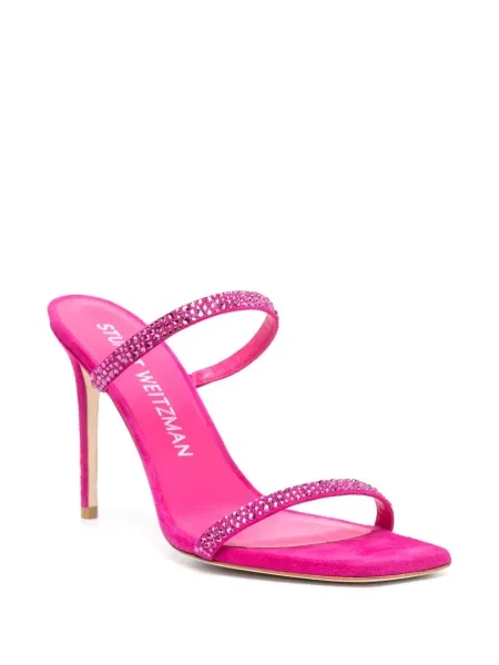 Sandale Stuart Weitzman din piele de căprioară roz