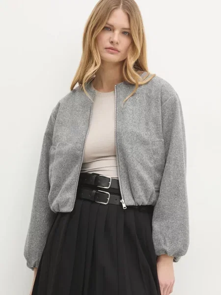 Яке Answear Lab преходен модел сиво