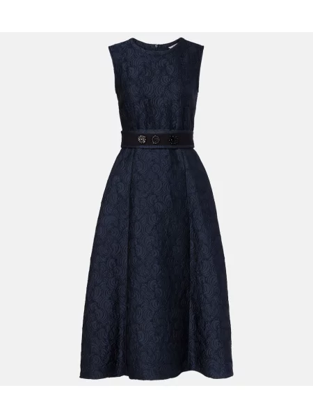 Cu centură rochie midi 's Max Mara din jacard albastru