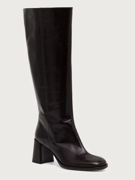 Billi Bi cizme cu pentru femei din piele Espresso Marte calf 86 maro