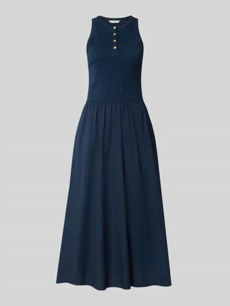 Sukienka casualowa o linii a z czystej bawełny Tommy Hilfiger granatowa
