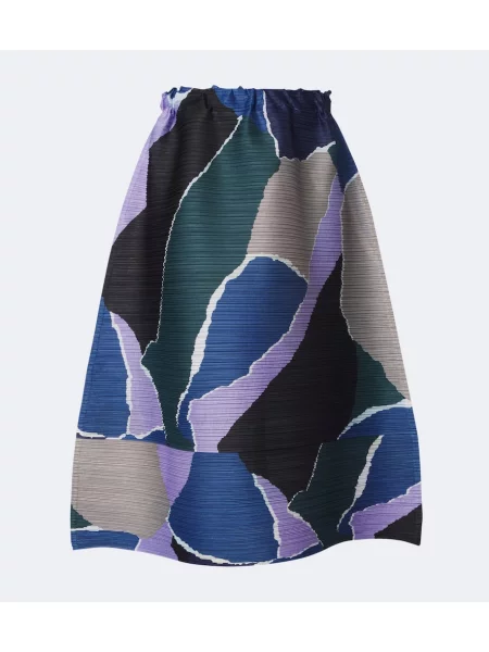 Fustă midi Pleats Please Issey Miyake cu imagine