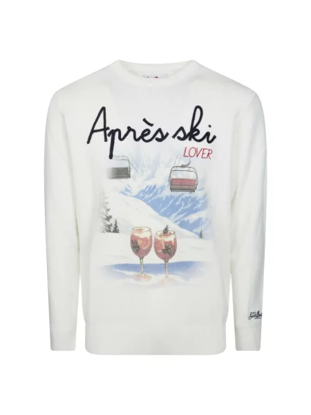 Sweter Mc2 Saint Barth wełniany biały