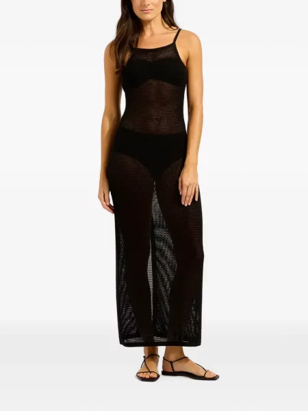 Rochie maxi Seafolly tricotate negru