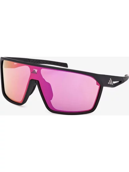 Okulary adidas Sport z różowymi lustrzanymi soczewkami czarne