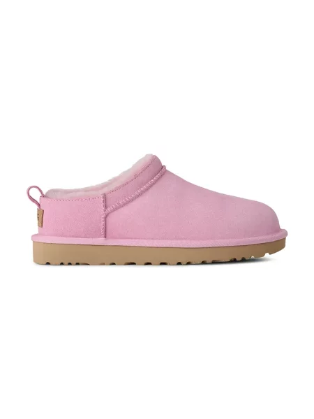 UGG papuci din piele întoarsă W Classic Micro roz