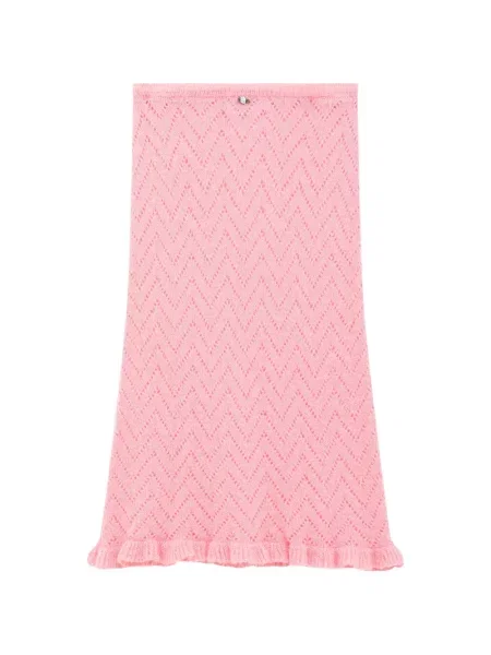 Fustă midi Msgm tricotate roz
