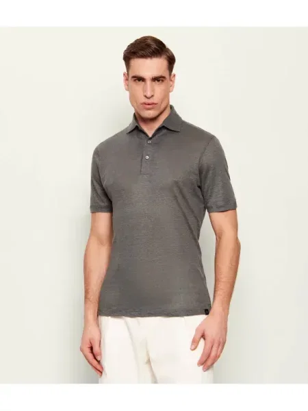 Gran Sasso Len tenisz póló szürke