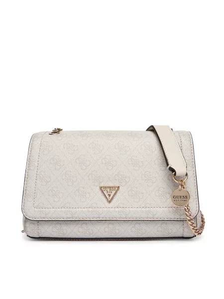 Τσάντα Guess Noelle II Μπεζ λευκό