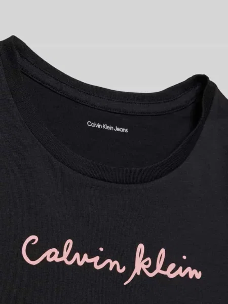 Męski t-shirt o kroju regular fit z czystej bawełny Calvin Klein Jeans czarna