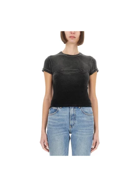 Koszulka T By Alexander Wang o krotszym kroju czarna