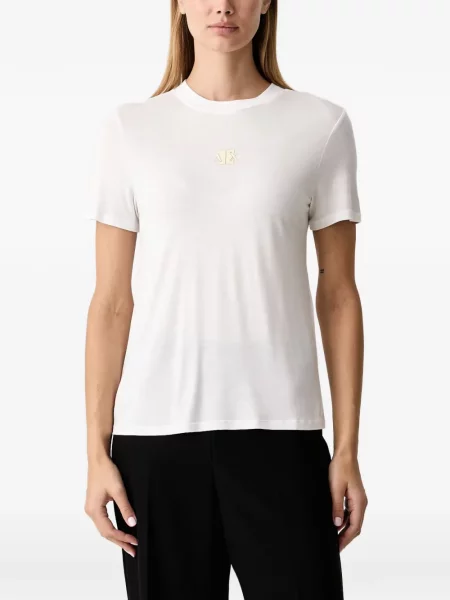 Tricou Armani Exchange cu autograf alb