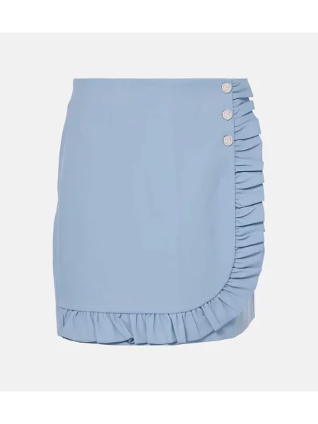 Spódnica Tory Sport z falbankami z twillu niebieska