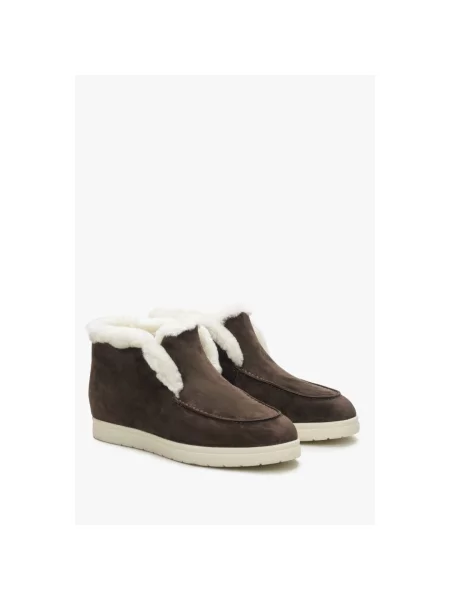 Велюровые лоферы Estro коричневые