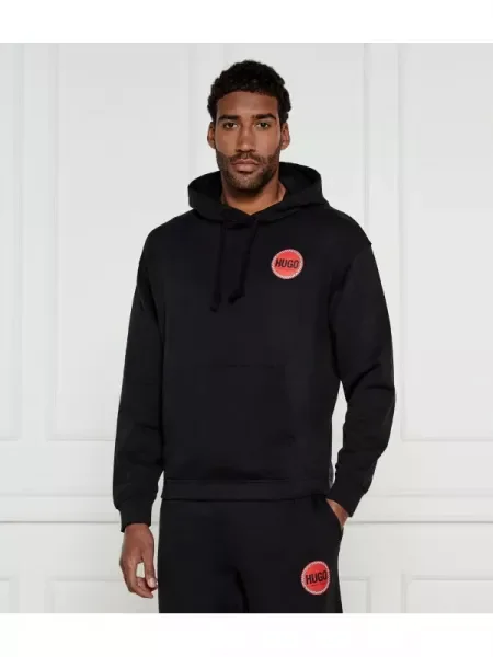 HUGO Pulóver Decrincio | Relaxed fit fekete