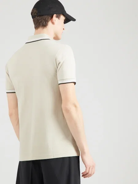 BOSS Tricou Paul crem / negru alb