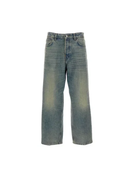 Jeansy Haikure skórzane niebieskie