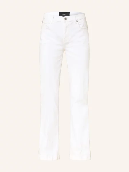 7 For All Mankind Dżinsy Z Rozszerzanymi Nogawkami Dojo Tailorless weiss białe