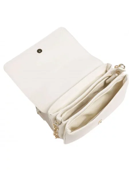 Lniana kopertówka Valentino By Mario Valentino biała